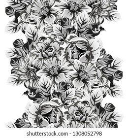 Abstract elegance seamless pattern with floral background