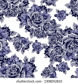 Abstract elegance seamless pattern with floral background