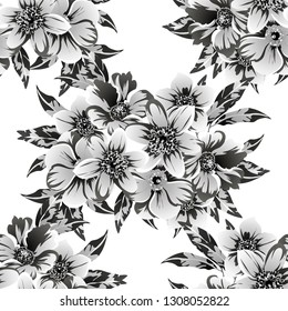 Abstract elegance seamless pattern with floral background
