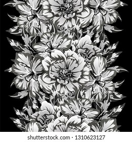 Abstract elegance seamless pattern with floral background