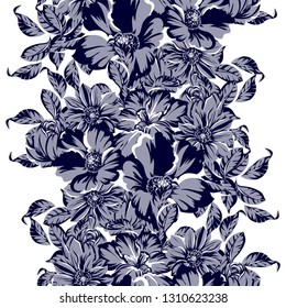 Abstract elegance seamless pattern with floral background