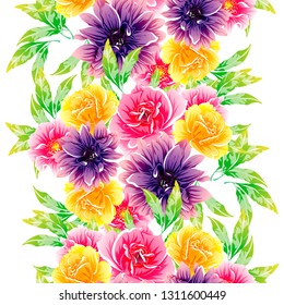 Abstract elegance seamless pattern with floral background