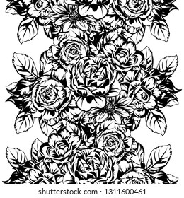 Abstract elegance seamless pattern with floral background