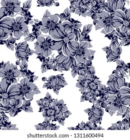 Abstract elegance seamless pattern with floral background