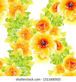 Abstract elegance seamless pattern with floral background