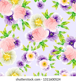 Abstract elegance seamless pattern with floral background