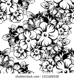 Abstract elegance seamless pattern with floral background