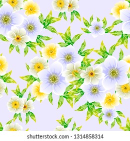 Abstract elegance seamless pattern with floral background