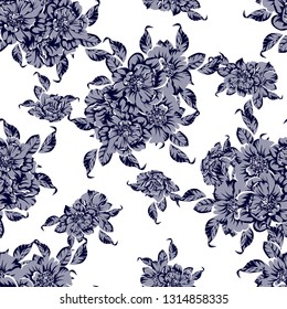 Abstract elegance seamless pattern with floral background