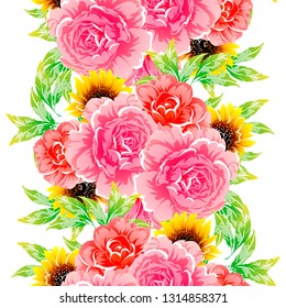 Abstract elegance seamless pattern with floral background