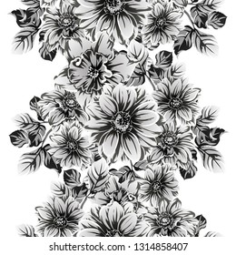 Abstract elegance seamless pattern with floral background