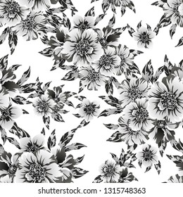 Abstract elegance seamless pattern with floral background
