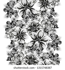 Abstract elegance seamless pattern with floral background