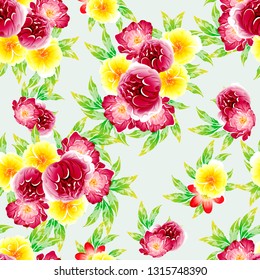 Abstract elegance seamless pattern with floral background