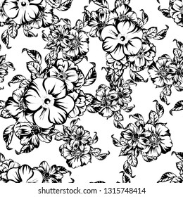 Abstract elegance seamless pattern with floral background