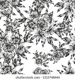 Abstract elegance seamless pattern with floral background