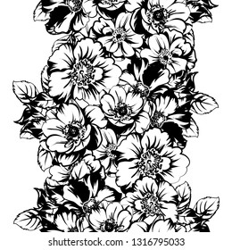 Abstract elegance seamless pattern with floral background