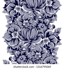 Abstract elegance seamless pattern with floral background