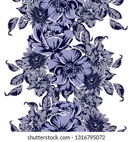 Abstract elegance seamless pattern with floral background