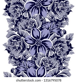 Abstract elegance seamless pattern with floral background