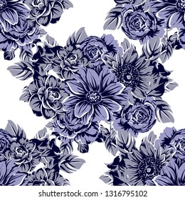 Abstract elegance seamless pattern with floral background