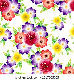 Abstract elegance seamless pattern with floral background