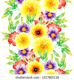 Abstract elegance seamless pattern with floral background