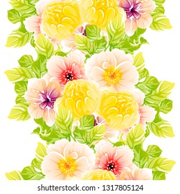 Abstract elegance seamless pattern with floral background