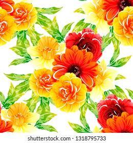 Abstract elegance seamless pattern with floral background