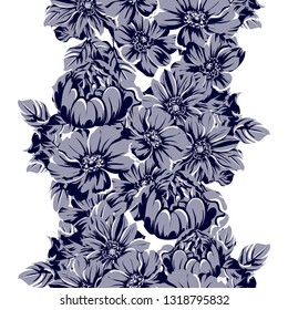 Abstract elegance seamless pattern with floral background