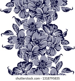 Abstract elegance seamless pattern with floral background