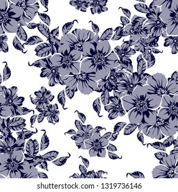 Abstract elegance seamless pattern with floral background