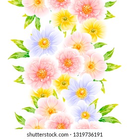 Abstract elegance seamless pattern with floral background