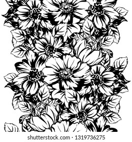 Abstract elegance seamless pattern with floral background