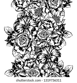 Abstract elegance seamless pattern with floral background