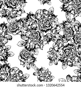 Abstract elegance seamless pattern with floral background