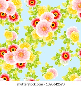 Abstract elegance seamless pattern with floral background
