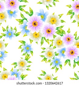 Abstract elegance seamless pattern with floral background