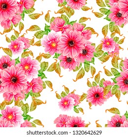 Abstract elegance seamless pattern with floral background