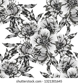 Abstract elegance seamless pattern with floral background
