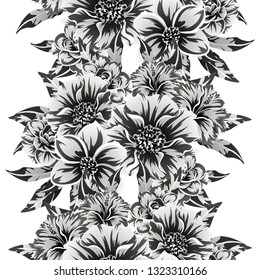 Abstract elegance seamless pattern with floral background