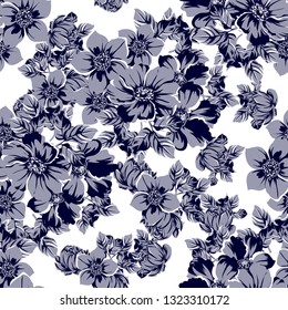 Abstract elegance seamless pattern with floral background