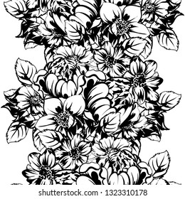 Abstract elegance seamless pattern with floral background