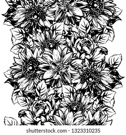 Abstract elegance seamless pattern with floral background