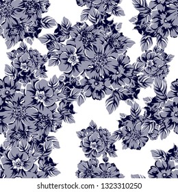 Abstract elegance seamless pattern with floral background
