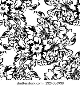 Abstract elegance seamless pattern with floral background