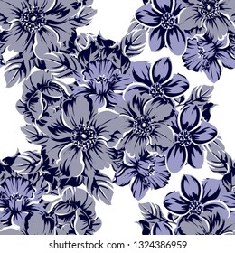 Abstract elegance seamless pattern with floral background