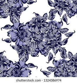 Abstract elegance seamless pattern with floral background