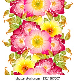 Abstract elegance seamless pattern with floral background