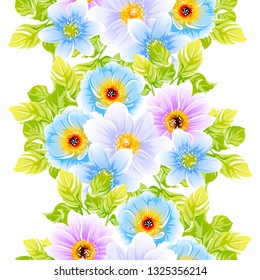 Abstract elegance seamless pattern with floral background